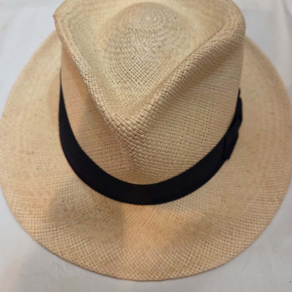 Panama Fedora, Hand Woven in Ecuador, SCALA. Size Large 7/14 - 7/3/8